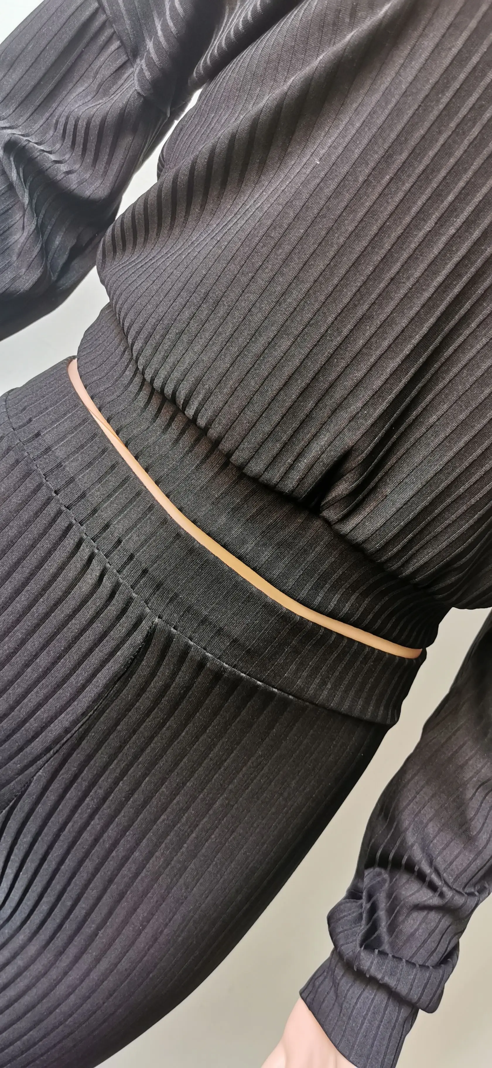 

Autumn Knit Solid Women's Set Off Shoulder Long Sleeve Sweater Pencil Pants Suit Elegant Two Piece Set Tracksuit Outfit 2019