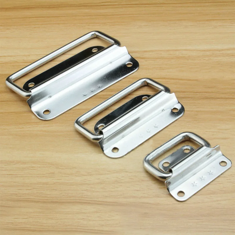 4pcs Cabinet Pull Thick Stainless Steel Ring Handle Loaded Trunk Drawer Toolbox Chest Lifting Puller | Обустройство дома