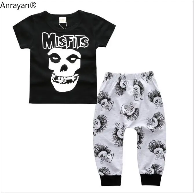 2020 HOT Baby Boys Clothes Sets Anchor Short Sleeve Letter Printing T Shirt Clouds Long Pants 2 Pcs Newborn Girl Clothing | Детская