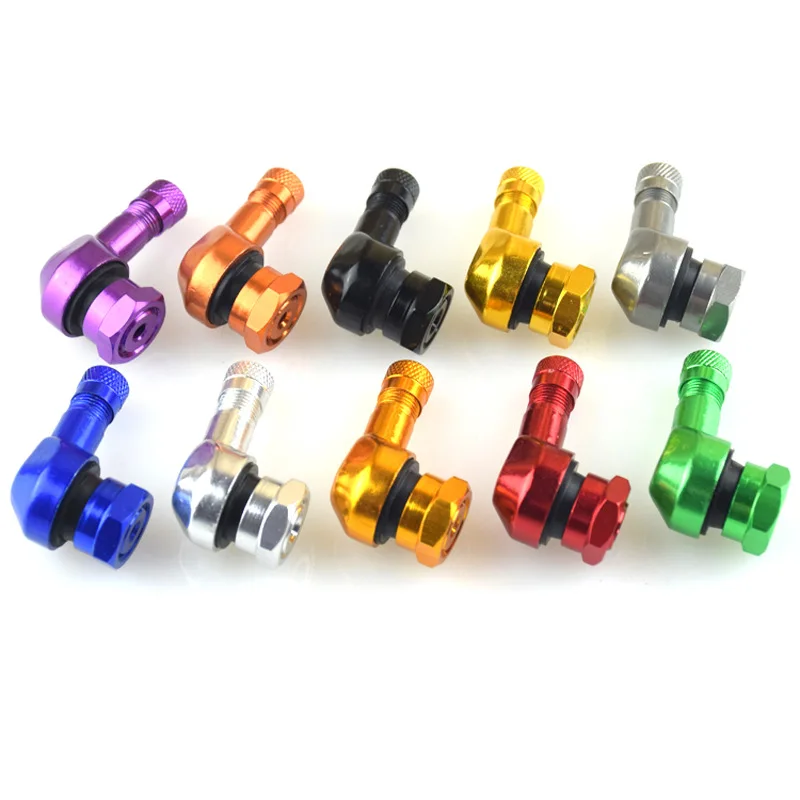 

Motorcycle Electric Vehicle 90 Degree CNC Motorcycle Valve Stems Tire 10mm Pair 11.3mm Rim Wheel Aluminum