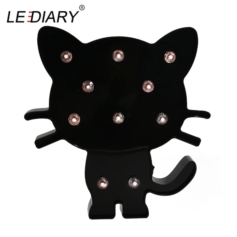 Black Cat Светодиодный Ночной светильник в форме якоря, темно-синий, пиратский, моряк, светодиодный светильник, знак шатра для комнаты, декоративный выключатель, реквизит для косплея - Испускаемый цвет: Black Cat