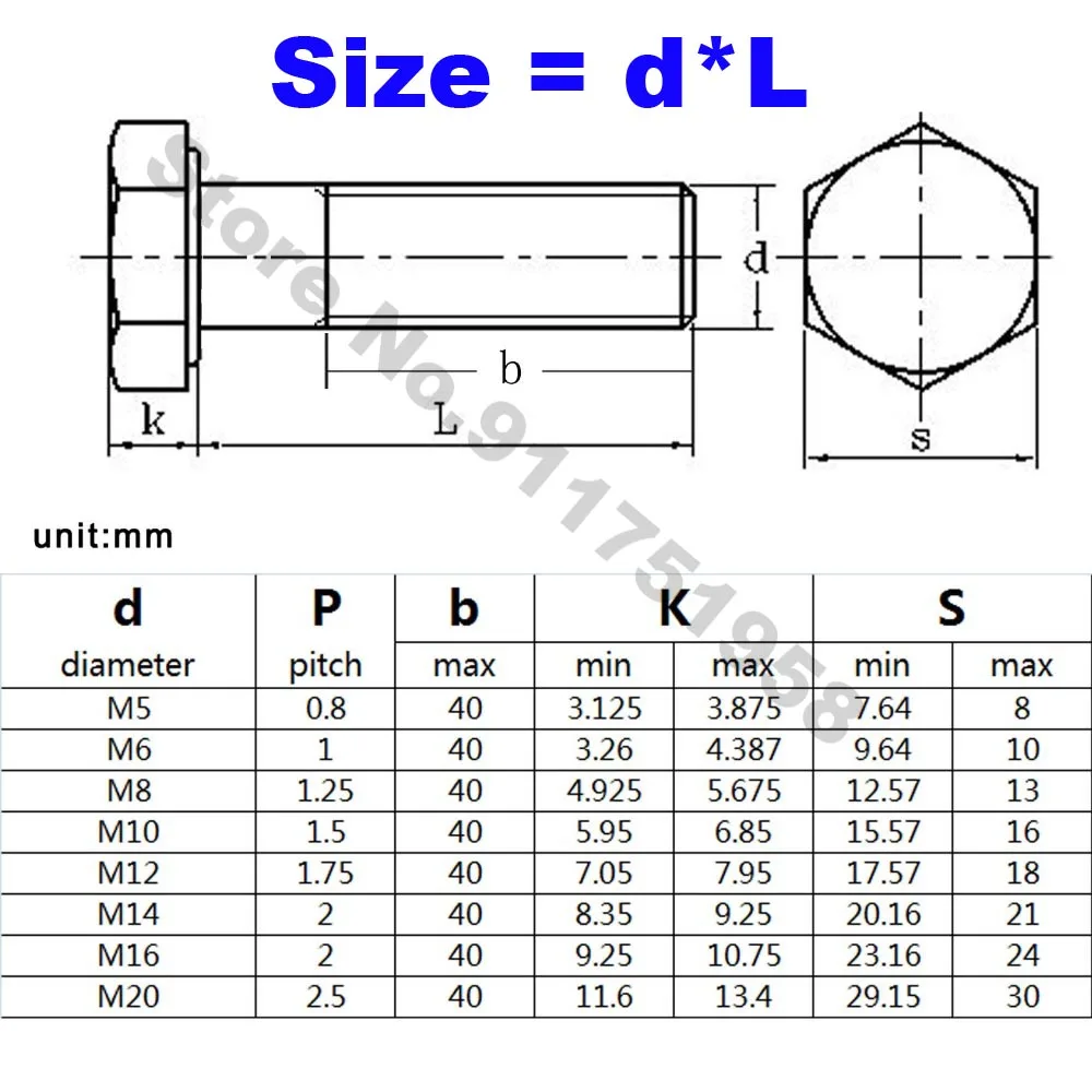 Болт с шестигранной головкой M6 M8 M10 M12 M14 M16 1/10 шт. черная легированная сталь 12 9 винт