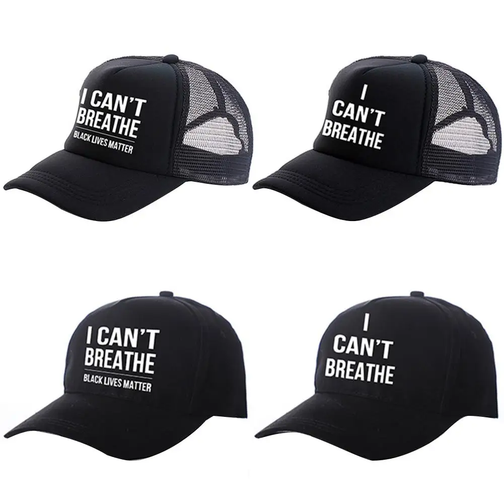 Я не могу дышать черный живет материя Бейсбол Кепки вышивка шляпа для Для мужчин