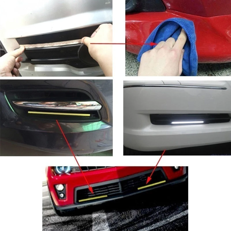 

2pcs 17cm Universal Daytime Running Light Car COB DRL LED Strip Light External Lights Auto Waterproof Car Styling Led DRL Lamp