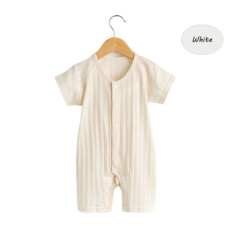 

Baby SummerClothes Newborn Short SleeveFlat Angle Cotton Breathable Baby Creep Clothing Casual Jumpsuit