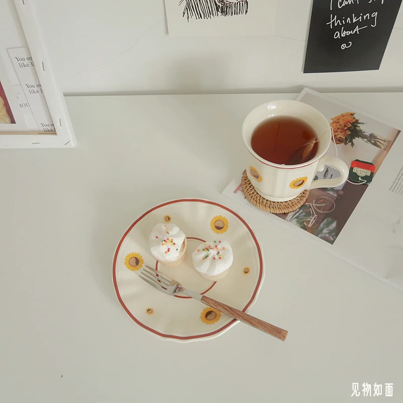 Винтажная кофейная чашка для девочек фарфоровая Экологически чистая