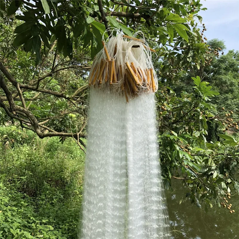 Рыболовная сеть плетеная из монофиламента и бамбука 40 м x 1 | Дом сад