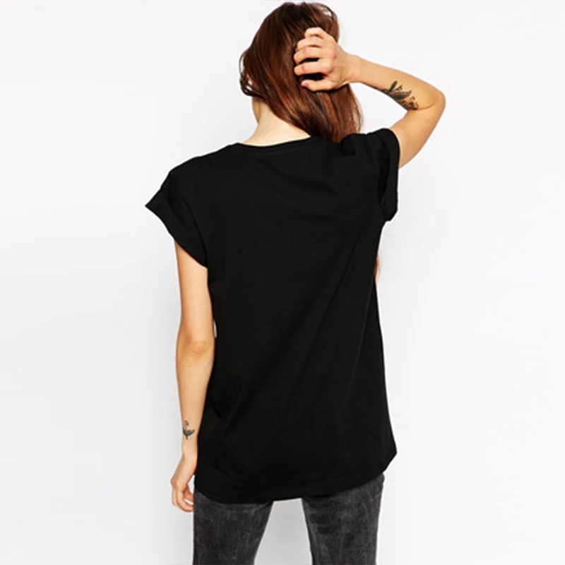 Женская футболка с принтом в виде абстрактного лица круглым вырезом короткий