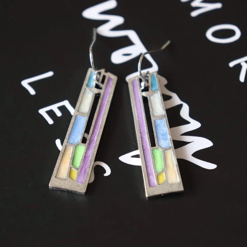 Женские винтажные серьги-капельки Tisonliz Разноцветные серьги-подвески в