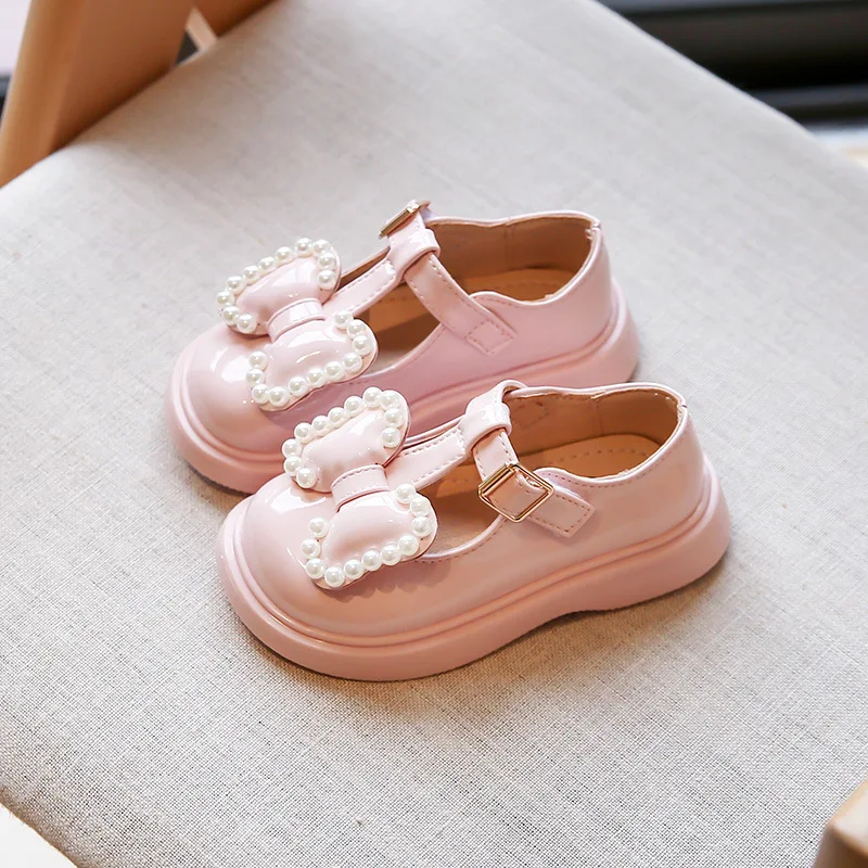 

Toddler Kids Baby Girls Shoes Crystal Princess Shoes Solid Casual Shoes Fashion Simple Leathers Sweet Children Mary Jane Shoes