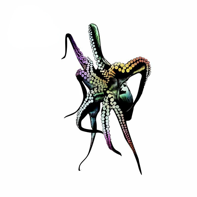 

Creative Animal Overlord Squid Vinyl Car Stickers Occlusion Scratch Decal Personality Waterproof Vehicle Decoration Kk13*8cm