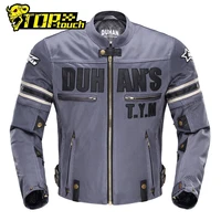 duhan summer motorcycle jacket mens breathable chaqueta moto jacket mesh riding jacket motorcycle with removable protector