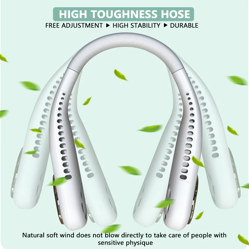 

Mini Neck Fan Portable Bladeless USB Rechargeable Mute Sports Fans for Outdoor Ventilador Portatil Abanicos Creative Cooling Fan