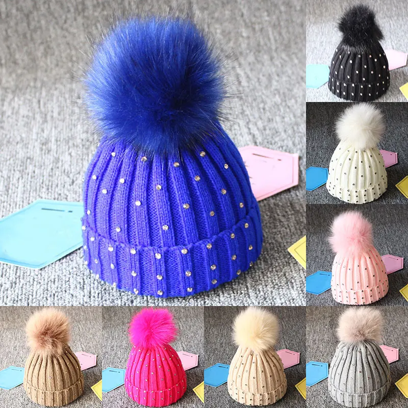 Зимние шапки для новорожденных мальчиков и девочек милые вязаные шапочки с