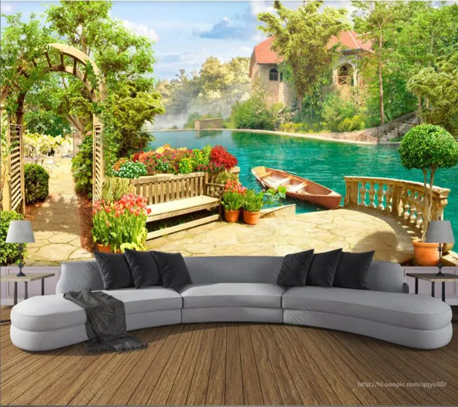 

Papel de parede Garden forest scenery background wall 3d wallpaper mural,iving room tv wall bedroom wall papers home decor