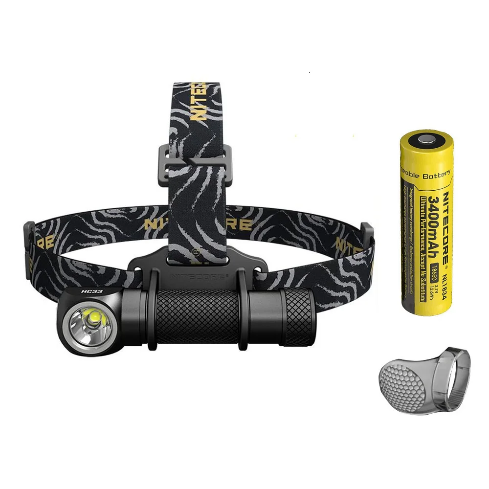 Nitecore HC33 Headlight Lanterna CREE XHP35 1800LM Headlamp LED Flashlight by 18650 Battery for Outdoor,Hunting,Self Defense