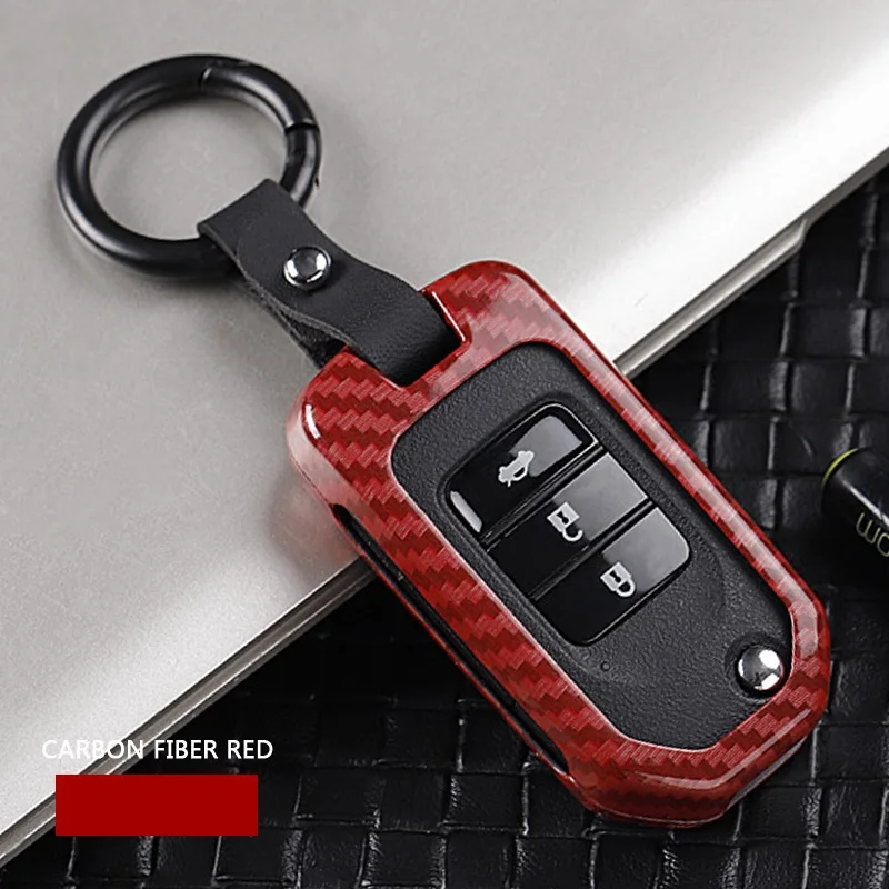 Углеродное волокно брелок для автомобильных ключей Карманный чехол Чехол Honda Civic