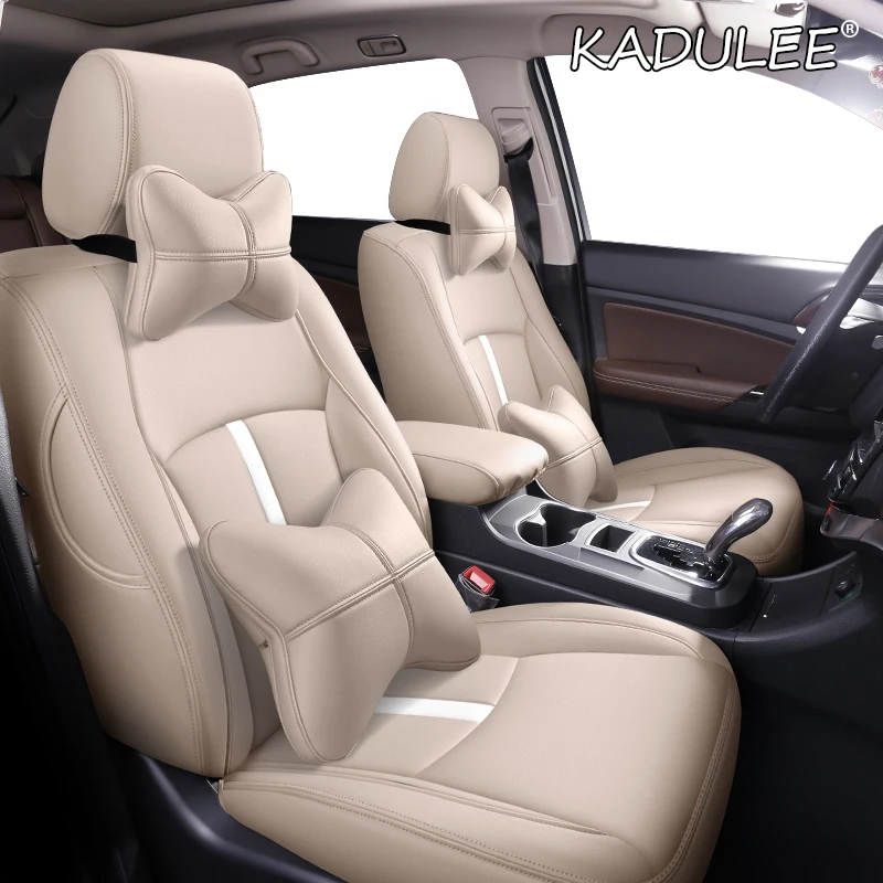 

KADULEE Custom Leather car seat cover For Cadillac SRX ESCALADE ATS SLS CTS XTS CT6 XT5 XT4 Automobiles Seat Covers cars seats