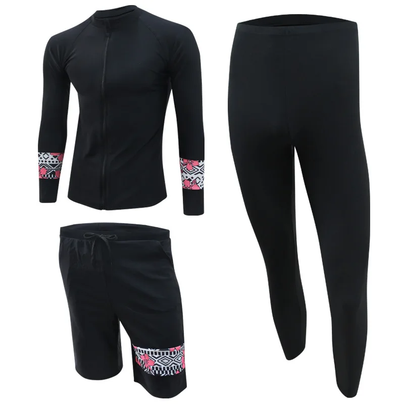 Женский купальник с длинным рукавом комплект бикини защитой от УФ-лучей 5