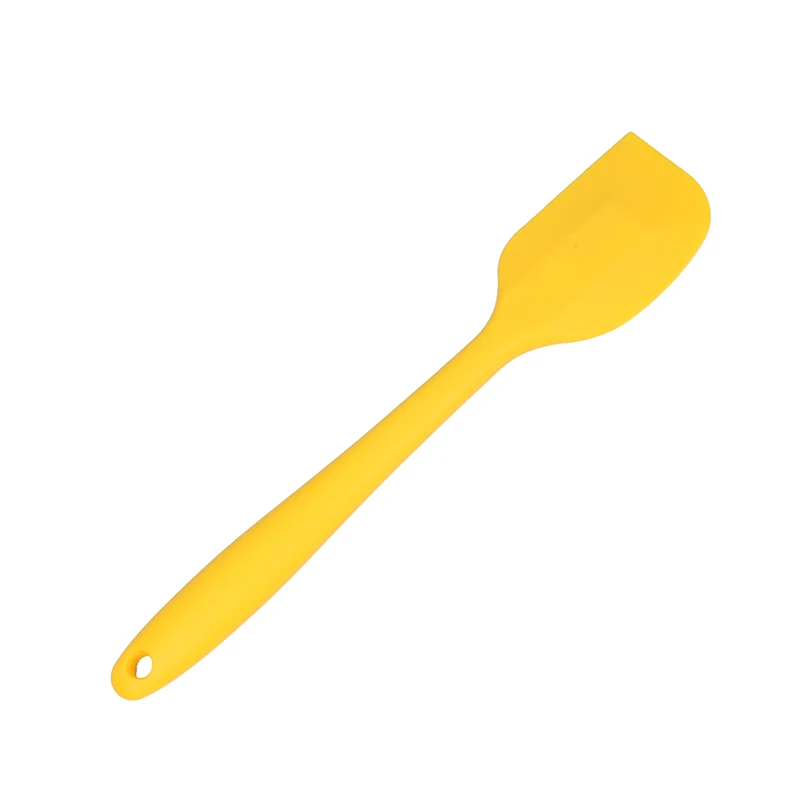 yellow Силиконовый шпатель, термостойкий гибкий антипригарный, тонкий шпатель, лучше всего подходит для банок, блендера и многого другого - Цвет: yellow