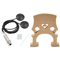 professional cello bridge maple material with guitar pickups acoustic electric piezo transducer microphone contact