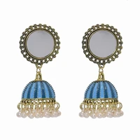 afghan vintage silver color earrings big bells tassel drop earrings jhumka jhumki wedding bridal earring statement jewelry