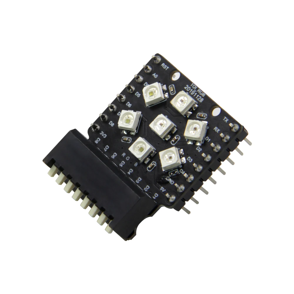LILYGO®Плата расширения TTGO T-OI WS2812 RGB для головного устройства ESP8266 держатель