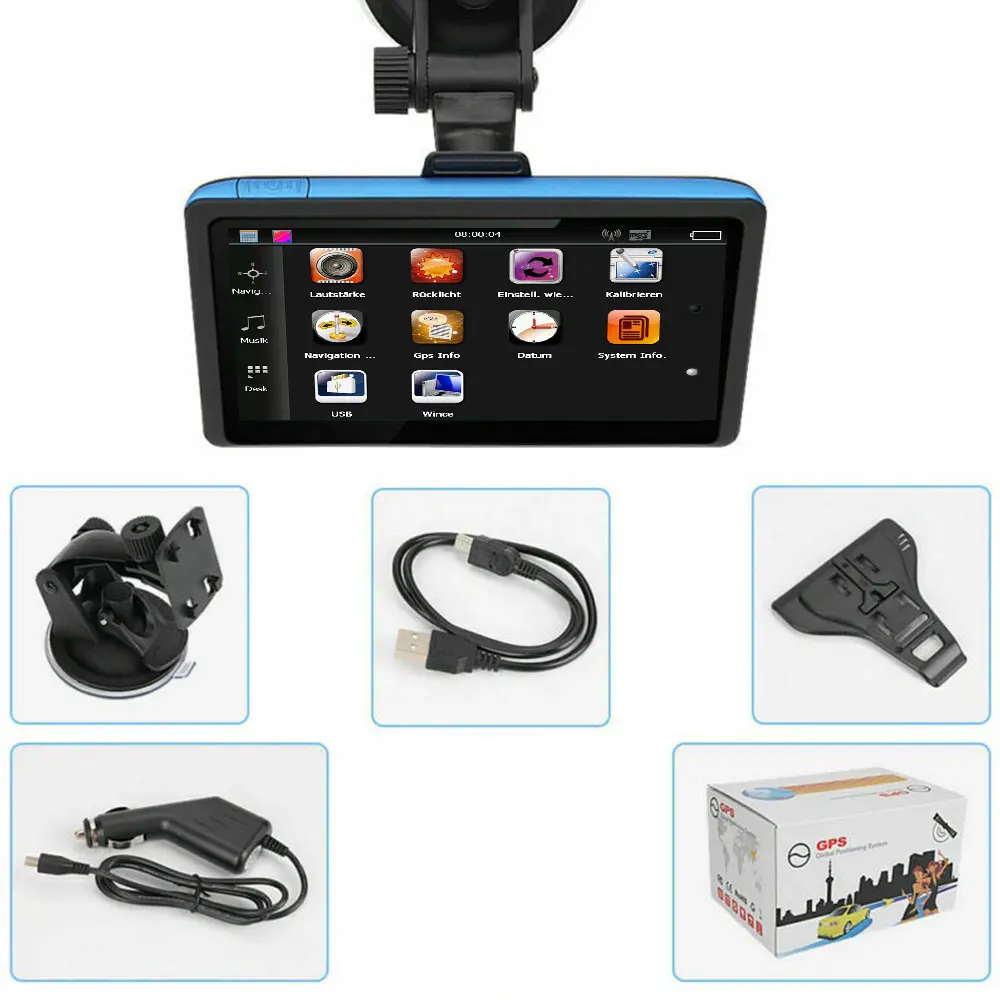 GPS навигация для грузовика Европа Android Автомобильная навигационная система 5