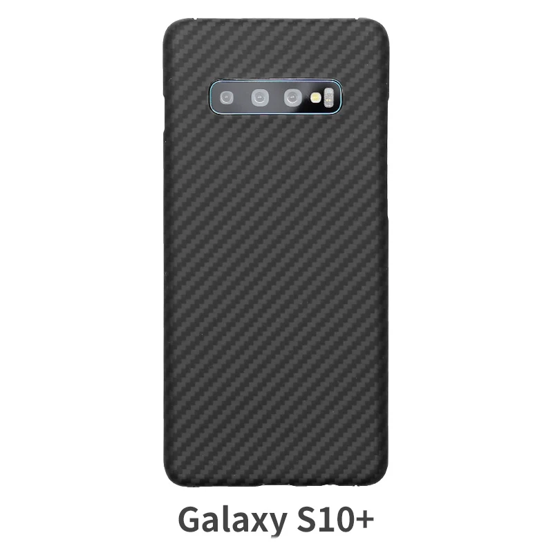 Kevlar чехол из чистого углеродного волокна для телефона Samsung Galaxy s10 s 10 plus черный