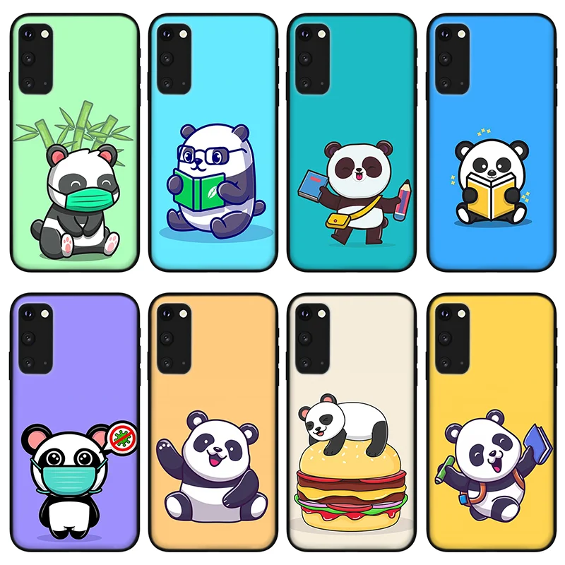 

Cartoon panda phone Case for Samsung Galaxy S21 Ultra Note 10 20 S20 Ultra Plus FE S10 M51 M31 A71 A51 silicone cover