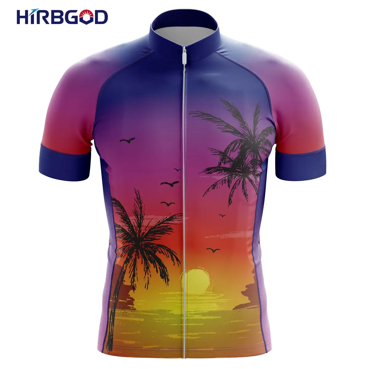 

HIRBGOD Male Quick-Drying Biking Short-Sleeved Shirt, Breathable and Sweat-Absorbent Men's Cycling Jersey,TYZ872-01