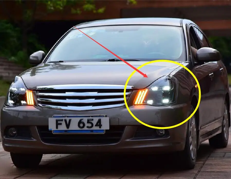 2006~ 2019y автомобиль bupmer головной свет для Nissan Sylphy фара Bluebird sentra автомобильные аксессуары все в светодиодный противотуманный фонарь для Sylphy фары