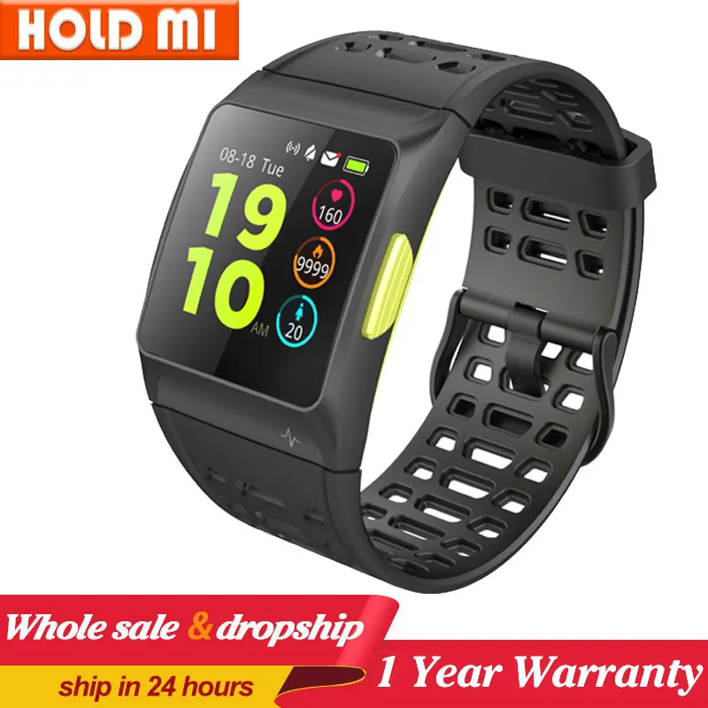 GPS умные часы с динамическим пульсометром ECG Обнаружение HRV анализ Встроенный IPS