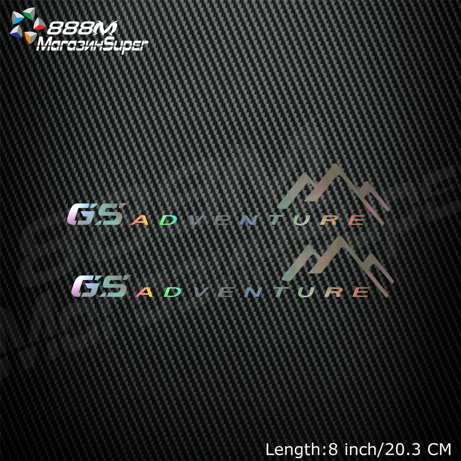 

1Pair Motorcycle Reflective Laser Helmet Tank Pad Decoration Sticker Motorbike Decals For BMW GS Adventure R1200 F800 R 1200