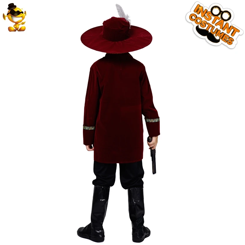 Мода для маленьких мальчиков роскошный костюм пирата Крутая Красивая верхняя