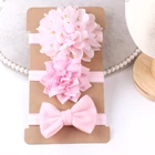 Повязка на голову с бантом для девочек, 3 шт.