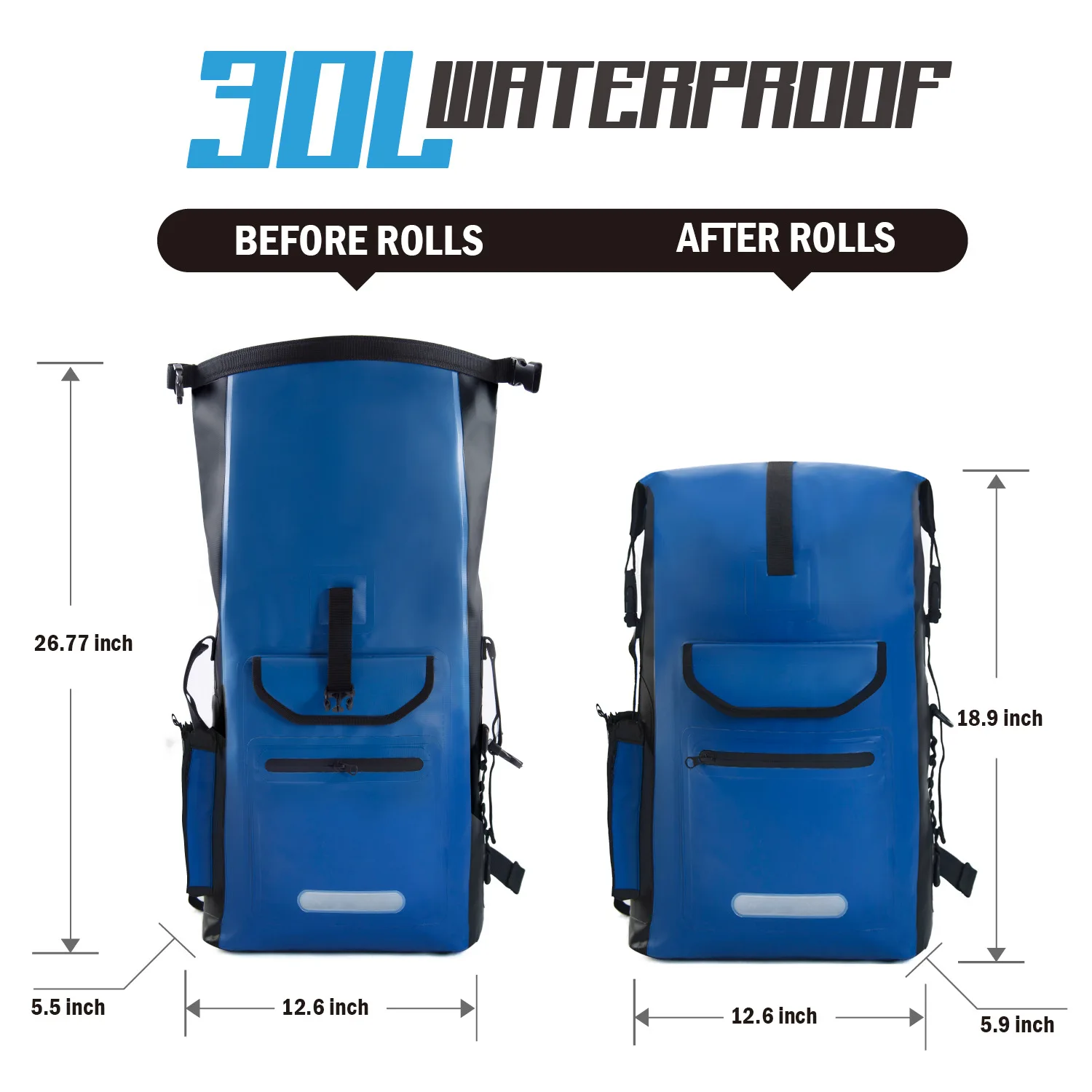 Hot-selling Seaside Products, Solid Color Outdoor Waterproof Bag, Hiking and Camping Backpack, Easy To Carry