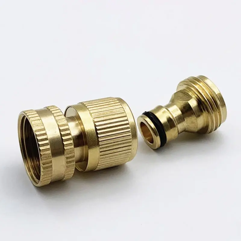 

Quick Connect 3/4 inch Hose Connector Brass Easy Fitting Disconnect Hose Fittings Male and Female Garden Irrigation Supplies