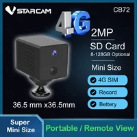 vstarcam 4g sim card wireless network security mini camera 2mp hd rechargeable battery powered ip camera 4g lte home camera