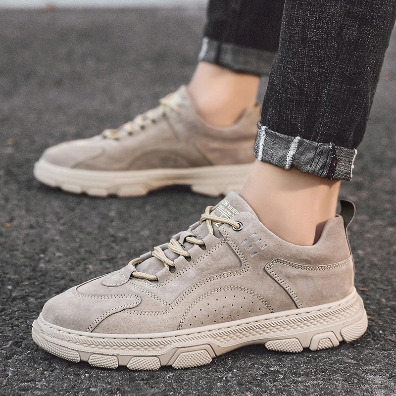 Мужская Удобная нескользящая обувь Уличные дышащие кроссовки на шнуровке
