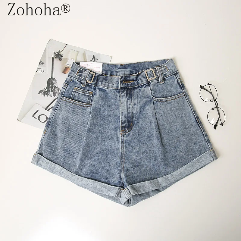 

Zohoha Woman Jeans Shorts Clothes High Waisted 2021 Summer Streetwear Vintage Fashion Jean Shorts Women