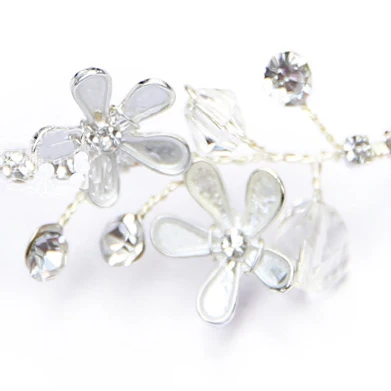 Серебряные бусины кристаллы свадебные аксессуары для волос элегантный