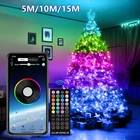 СВЕТОДИОДНАЯ Гирлянда RGB с Bluetooth, гирлянда с дистанционным управлением, Рождественское украшение, сказосветильник свет, новый год 2022, Рождественская елка, домашний декор