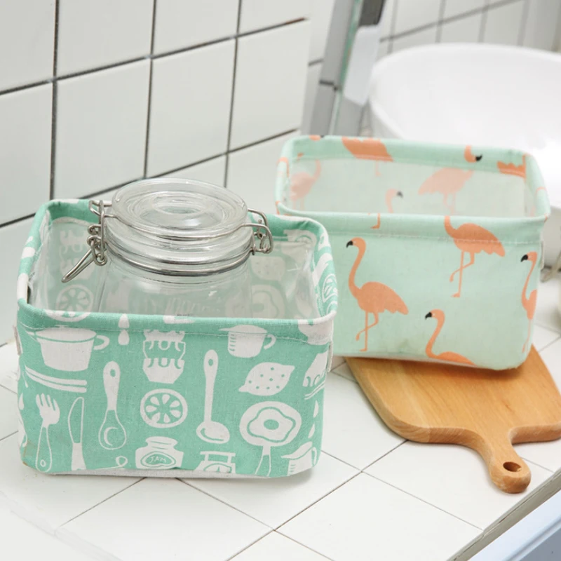 Складная Настольная корзина для хранения мелочей Коробка Для Хранения нижнего