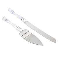 2pcs stainless steel cake shovel cutter knife set wedding cake cheese pizza pie pastry spatulas spatula baking kitchen tool