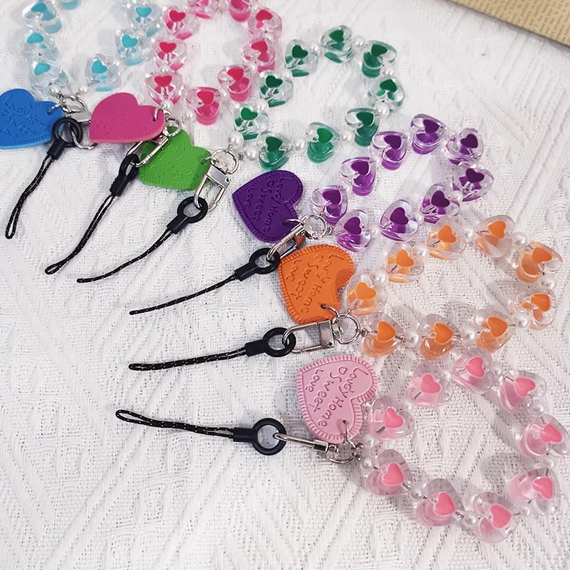 

New Embroidered flower tag Bracelet Short Phone Lanyard Wrist Rope for iPhone 11 12 Pro Max Redmi Sansumg Strap for Working ID