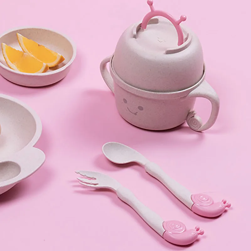 ONEUP зернистая Пшеничная солома с рисунками из мультфильмов миска для риса