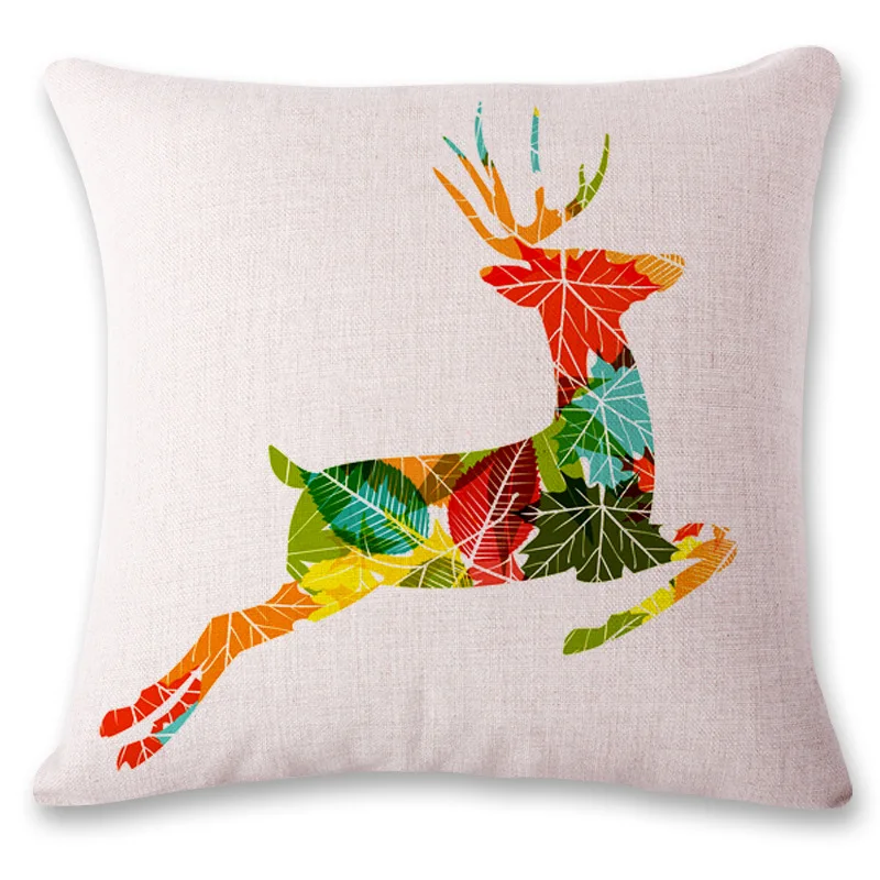 Новая 12 видов стилей льняная Минималистичная наволочка с животным рисунком