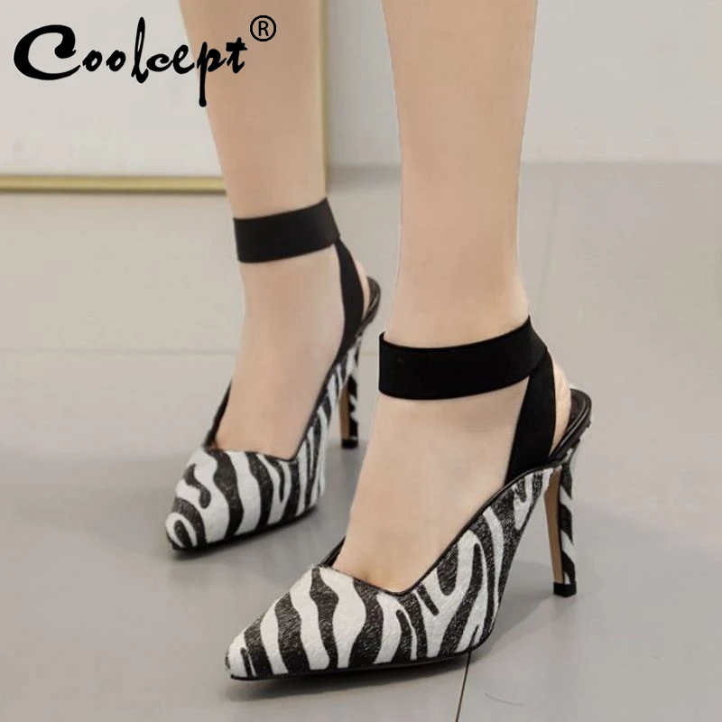 Coolcept/женские босоножки на высоком каблуке летние женские туфли с острым носком