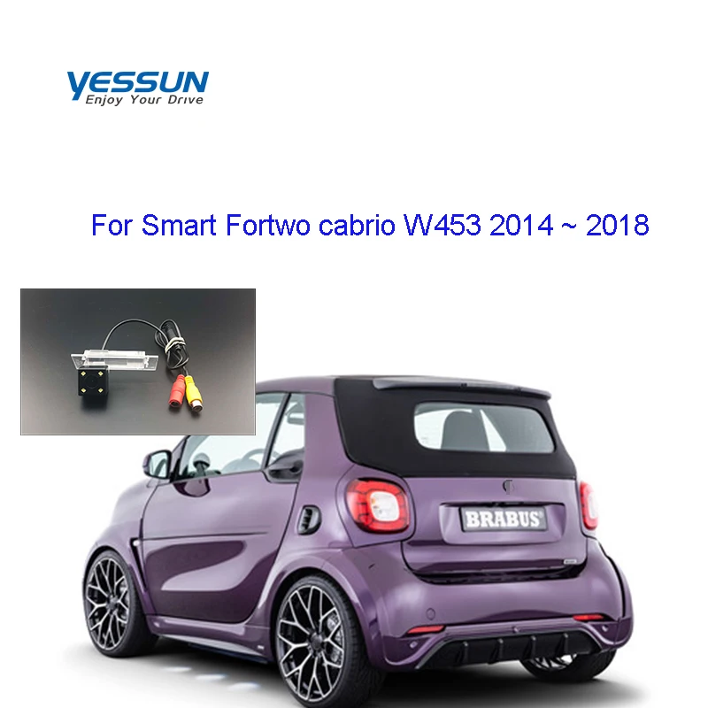 

Yessun car rear camera For Smart Fortwo cabrio W453 2014 2015 2016 2017 2018 CCD License Plate Camera/Reverse Camera